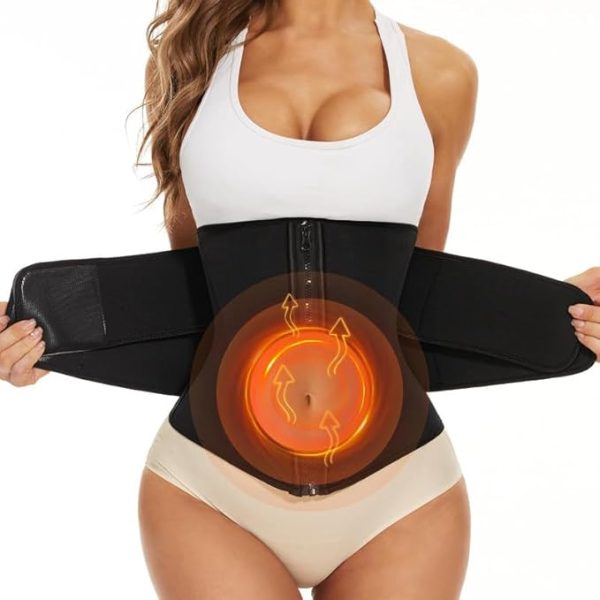 SIHOHAN Bauchweggürtel, Fitness Gürtel Verstellbarer, Taille Trimmer Gürtel Fitnessgürtel, Abnehmen Waisttrainer Taillenformer, Bauchgürtel für Herren und Damen(Schwarz/Rosa/Violett, S-XXL)