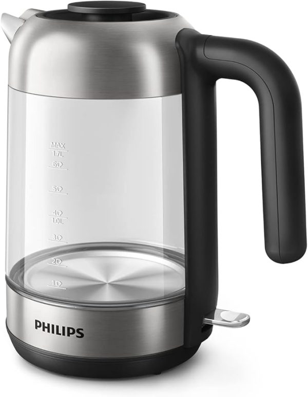 Philips 5000 Series Wasserkocher – 1,7L, Blaues Sensorlicht, 360°-Basis, Mikro-Sieb-Filter, Flaches Heizelement, Abnehmbarer Deckel, Schnelles Aufkochen, Energiesparend, Sicheres Design (HD9339/80) – Bild 2