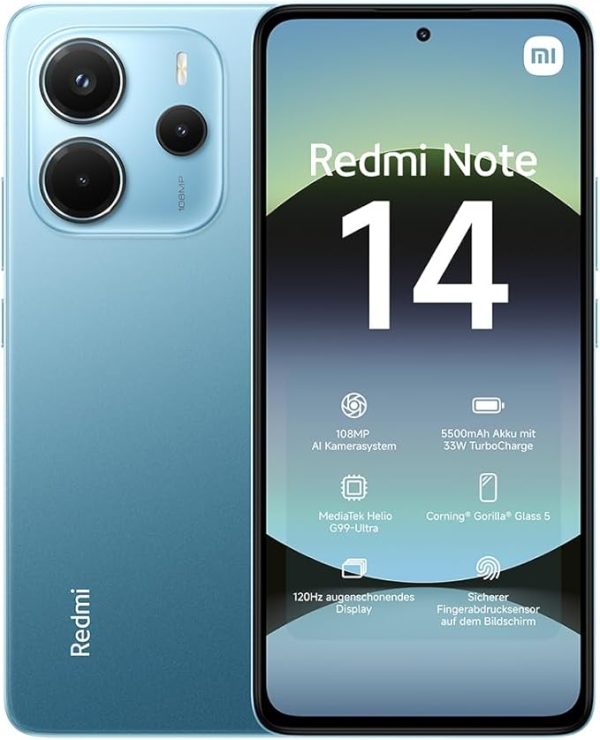 Xiaomi Redmi Note 14 Pro Smartphone, 8 + 256GB, Black, 200MP professionelle AI-Kamera, 5500mAh Akku, 32MP Selfie-Kamera, AI-Funktionen (kein Ladegerät enthalten) – Bild 2