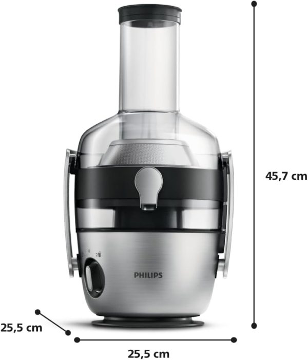 Philips 3000 Series Entsafter – XXL-Einfüllschacht, FibreBoost-Technologie, QuickClean, 2L Kapazität, 1100W leistungsstarker Motor für frischen & fruchtfleischreichen Saft (HR1921/20) – Bild 7