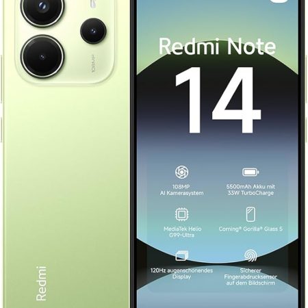 Xiaomi Redmi Note 14 Pro Smartphone, 8 + 256GB, Black, 200MP professionelle AI-Kamera, 5500mAh Akku, 32MP Selfie-Kamera, AI-Funktionen (kein Ladegerät enthalten)