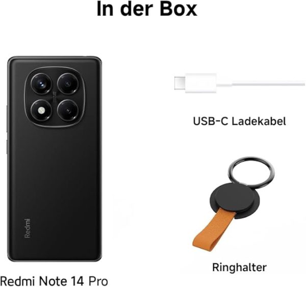 Xiaomi Redmi Note 14 Pro Smartphone, 8 + 256GB, Black, 200MP professionelle AI-Kamera, 5500mAh Akku, 32MP Selfie-Kamera, AI-Funktionen (kein Ladegerät enthalten) – Bild 8