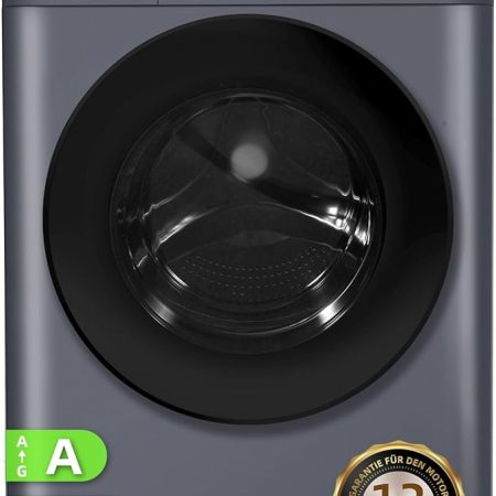CHiQ Waschmaschine 7kg, InverterMotor, EEK A| 60x46,5x84cm, Große Tür| Eco, Speed Wash, Auto Clean, Kindersicherung|1200 U/Min, Washer Grau, CW07123863AX [Energieklasse A]
