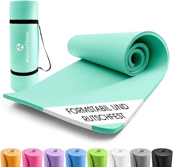 #DoYourFitness Fitnessmatte rutschfest | 183x61cm oder XXL 190x100cm | 0,8-2cm hoch | Gelenkschonende Gymnastikmatte | Yogamatte | Einsteiger und Fortgeschrittene | Indoor/Outdoor geeignet – Bild 3