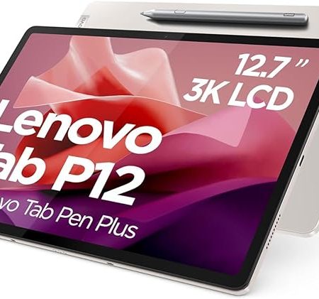 Lenovo Tab P12 3K-Tablet mit 32,7 cm (12,7 Zoll), 3K (MediaTek Dimensity 7050, 8 GB RAM, 256 GB erweiterbar auf 1 TB, 4 Lautsprecher, Wi-Fi 6, Bluetooth 5.1, Android 13), Hafer