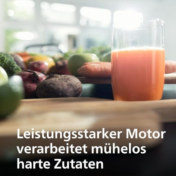 Philips 3000 Series Entsafter – XXL-Einfüllschacht, FibreBoost-Technologie, QuickClean, 2L Kapazität, 1100W leistungsstarker Motor für frischen & fruchtfleischreichen Saft (HR1921/20) – Bild 6