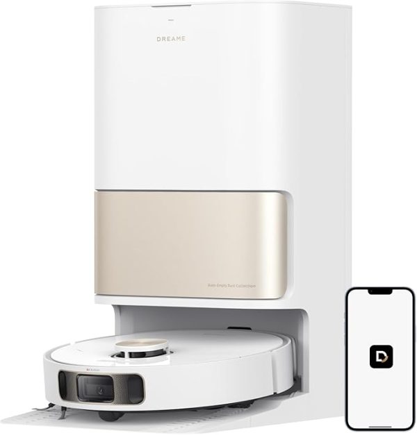 dreame L10s Ultra Saugroboter mit Wischfunktion und automatische (Staubentleerung, Wischpads Selbstreinigung) 3D-Hinderniserkennung, 5300Pa Teppiche Tierhaare, 210m Akku, WiFi/APP, Weiß – Bild 3