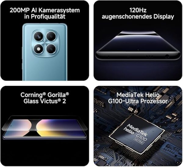 Xiaomi Redmi Note 14 Pro Smartphone, 8 + 256GB, Black, 200MP professionelle AI-Kamera, 5500mAh Akku, 32MP Selfie-Kamera, AI-Funktionen (kein Ladegerät enthalten) – Bild 5