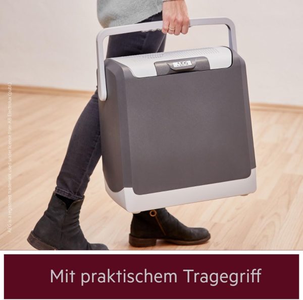 AEG Automotive Thermoelektrische Kühlbox KK 28 Liter, 12/230 Volt für Auto und Steckdose, schwarz – Bild 10