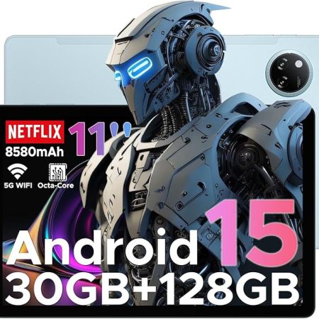 DOOGEE Tab A9 Pro+ Android 15 Tablet 11 Zoll 30GB RAM +128GB ROM (2TB TF) Unisoc T7200 Octa-Core Tablets PC, 8580mAh Gaming Tablet Android,13MP+5MP/WiFi 5/WidevineL1/ GPS/Face ID/OTG