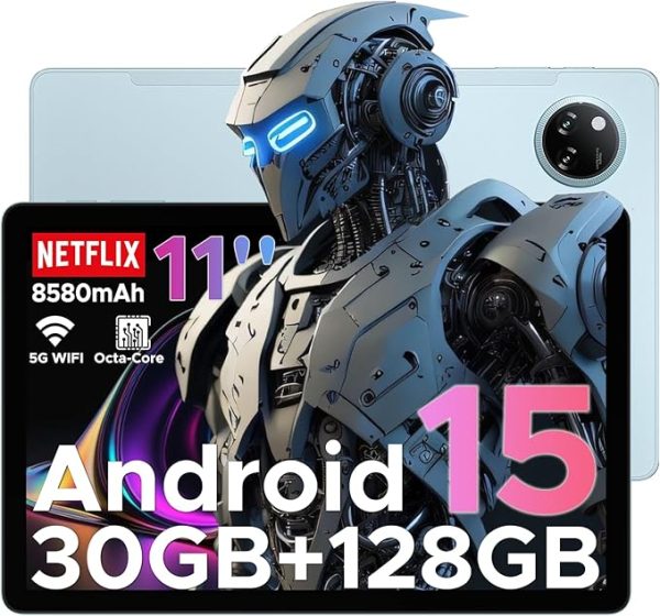 DOOGEE Tab A9 Pro+ Android 15 Tablet 11 Zoll 30GB RAM +128GB ROM (2TB TF) Unisoc T7200 Octa-Core Tablets PC, 8580mAh Gaming Tablet Android,13MP+5MP/WiFi 5/WidevineL1/ GPS/Face ID/OTG
