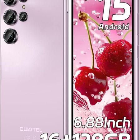 OUKITEL C61 Android 15 Smartphone Ohne Vertrag, 16GB+128GB /1TB Handy Ohne Vertrag, 6,88 Zoll 90Hz Bildschirm 5150mAh Handy Günstig, 13MP+5MP, 4G Dual SIM Simlockfreie Handys/Fingerabdruck/OTG/Face ID
