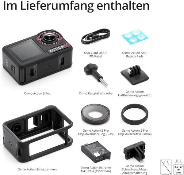 DJI Osmo Action 5 Pro Standard Combo, wasserdichte Kamera mit 1/1,3“ Sensor, 4K/120fps Video, Motivverfolgung, Stabilisierung, Dual OLED Touchscreens, Action Kamera 4K Ideal für Sport, Vlog – Bild 3