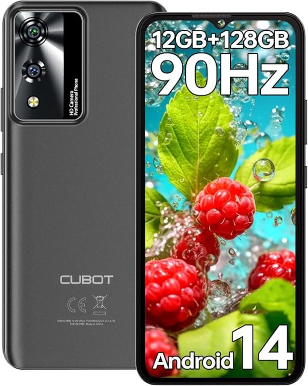 CUBOT A10 Handy Ohne Vertrag, 12(4+8) GB+128GB/1TB, Android 14 Smartphone Günstig, 6.56 Zoll HD+/90Hz Bildschirm, 48MP+16MP Kamera, 5100mAh, Dual SIM 4G Simlockfreie Handys, Face ID/GPS/OTG – Bild 2
