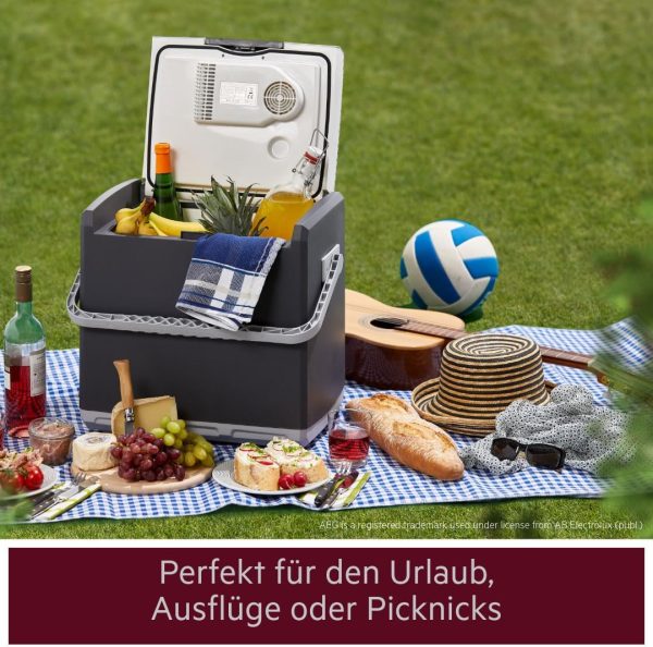 AEG Automotive Thermoelektrische Kühlbox KK 28 Liter, 12/230 Volt für Auto und Steckdose, schwarz – Bild 11