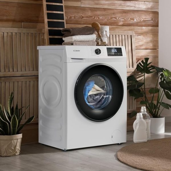 Bomann Waschmaschine 7kg | max. 1400 U/min | 10 Jahre Motor-Garantie | effizienter, leiser & langlebiger Invertermotor | 15 Programme | Endzeitvorwahl | Washing Machine WA 7175 titan - schwarz [Energieklasse A] – Bild 4