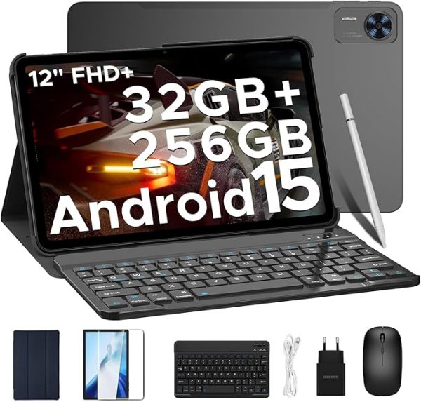 DOOGEE T36 Android 15 Tablet 12 Zoll – 2025 Neues Tablet mit Tastatur/Stift/Maus/Hülle, 32 GB + 256 GB/2 TB, 4G LTE, 8800 mAh, 90 Hz Octa-Core – Bild 2
