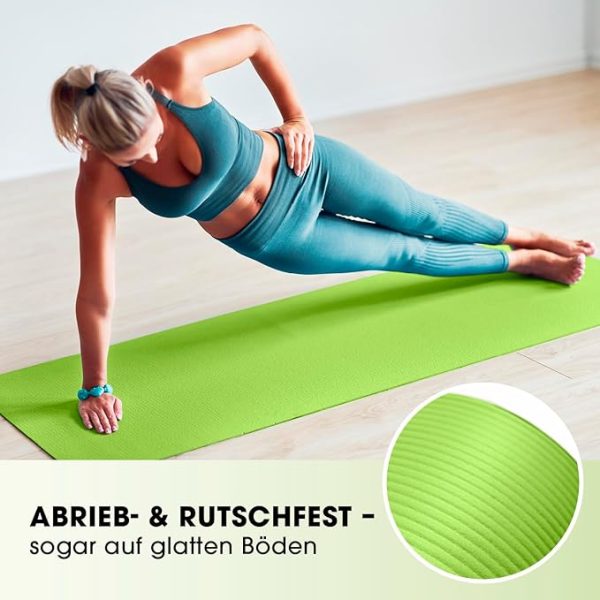 #DoYourFitness Fitnessmatte rutschfest | 183x61cm oder XXL 190x100cm | 0,8-2cm hoch | Gelenkschonende Gymnastikmatte | Yogamatte | Einsteiger und Fortgeschrittene | Indoor/Outdoor geeignet – Bild 13