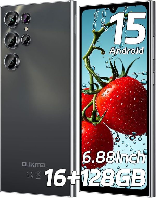 OUKITEL C61 Android 15 Smartphone Ohne Vertrag, 16GB+128GB /1TB Handy Ohne Vertrag, 6,88 Zoll 90Hz Bildschirm 5150mAh Handy Günstig, 13MP+5MP, 4G Dual SIM Simlockfreie Handys/Fingerabdruck/OTG/Face ID – Bild 2