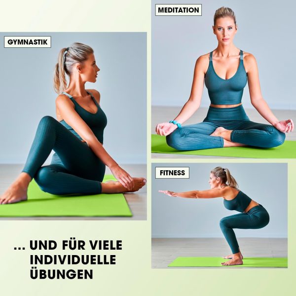 #DoYourFitness Fitnessmatte rutschfest | 183x61cm oder XXL 190x100cm | 0,8-2cm hoch | Gelenkschonende Gymnastikmatte | Yogamatte | Einsteiger und Fortgeschrittene | Indoor/Outdoor geeignet – Bild 14