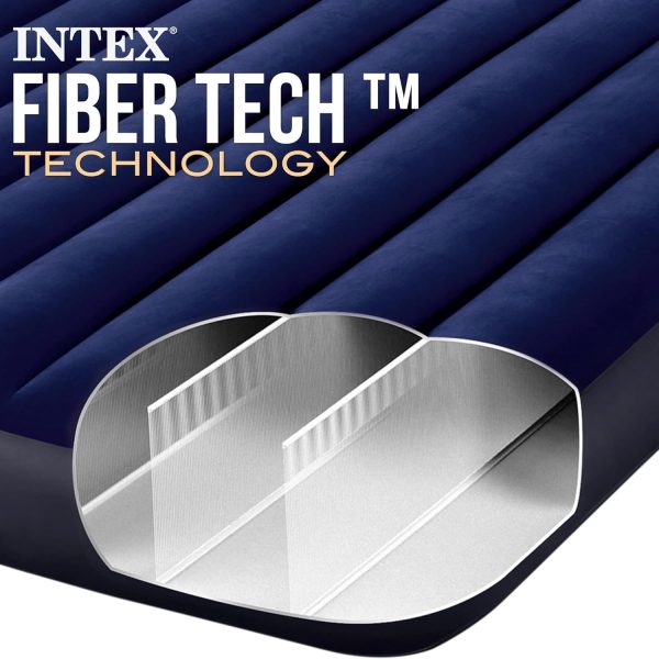 Intex 64765 Luftbett, Bunt, 203 x 152 x 25 cm (Set) – Bild 7