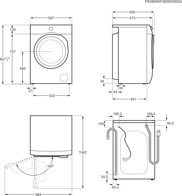 AEG Waschmaschine 8 kg, Serie 6000 ProSense: Mengenautomatik für automatische Anpassung von Waschdauer & Energieverbrauch, Startzeitvorwahl, Nachlegefunktion, Vollwasserschutz, 1400 U/min, L6AMZ48FL [Energieklasse A] – Bild 11
