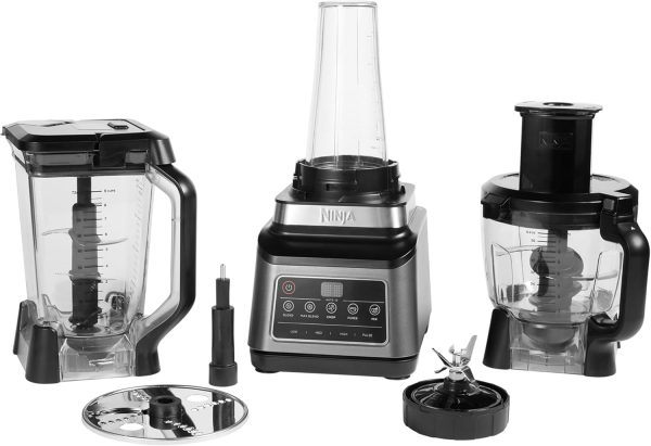 Ninja 3-in-1 Küchenmaschine & Mixer mit 5 Programmen: Mixen, Max Mixen, Hacken, Mischen, Pürieren, 1,8L Schüssel, 2,1L Krug, 700ml Becher, 1200W, spülmaschinenfest, Auto-iQ, Schwarz BN800EU – Bild 2