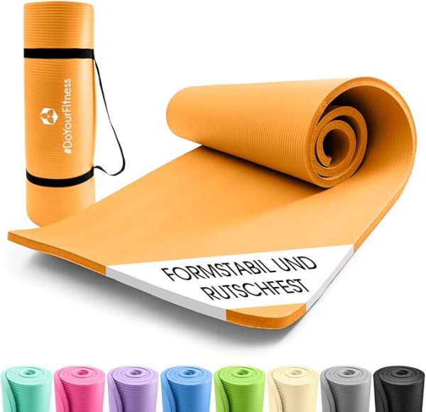 #DoYourFitness Fitnessmatte rutschfest | 183x61cm oder XXL 190x100cm | 0,8-2cm hoch | Gelenkschonende Gymnastikmatte | Yogamatte | Einsteiger und Fortgeschrittene | Indoor/Outdoor geeignet – Bild 9
