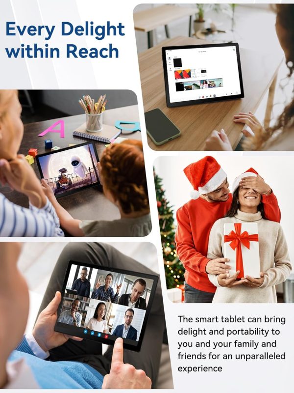 Whitedeer Tablet 10 Zoll Android 14 Octa-Core Tablet mit Ladedock Lautsprecher, 14GB RAM+64GB ROM, AI Cloud Album& 8 Typen von Weißem Rauschen, 1280x800 HD, 5MP+8MP Kamera, Wi-Fi 6&BT 5.3(Schwarz) – Bild 6