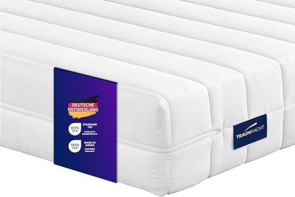 Traumnacht Easy Comfort Rollmatratze Öko-Tex Zertifiziert, Härtegrad 4 (fest) 90 x 200 cm, Höhe 13 cm, produziert nach deutschem Qualitätsstandard