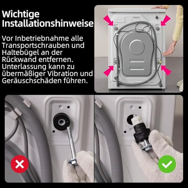 CHiQ Waschmaschine 7kg, InverterMotor, EEK A| 60x46,5x84cm, Große Tür| Eco, Speed Wash, Auto Clean, Kindersicherung|1200 U/Min, Washer Grau, CW07123863AX [Energieklasse A] – Bild 7
