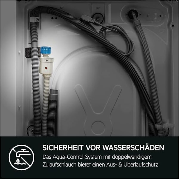 AEG Waschmaschine 8 kg, Serie 6000 ProSense: Mengenautomatik für automatische Anpassung von Waschdauer & Energieverbrauch, Startzeitvorwahl, Nachlegefunktion, Vollwasserschutz, 1400 U/min, L6AMZ48FL [Energieklasse A] – Bild 7
