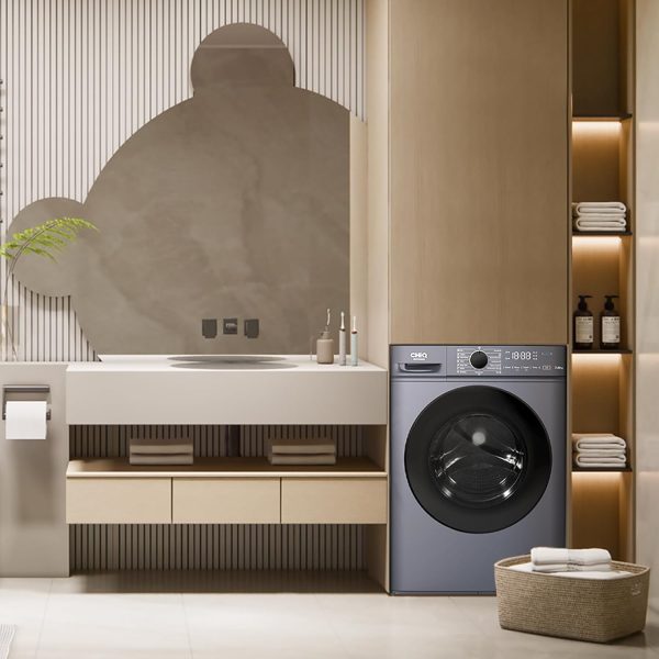 CHiQ Waschmaschine 7kg, InverterMotor, EEK A| 60x46,5x84cm, Große Tür| Eco, Speed Wash, Auto Clean, Kindersicherung|1200 U/Min, Washer Grau, CW07123863AX [Energieklasse A] – Bild 13