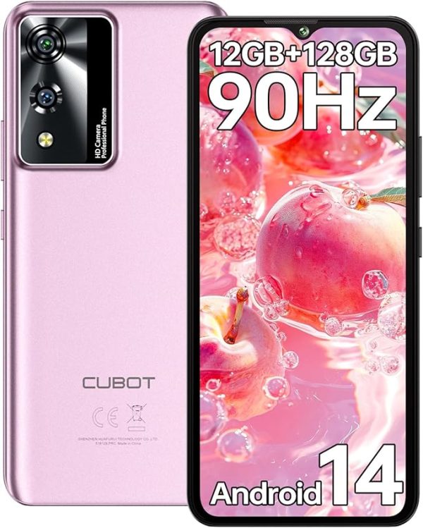 CUBOT A10 Handy Ohne Vertrag, 12(4+8) GB+128GB/1TB, Android 14 Smartphone Günstig, 6.56 Zoll HD+/90Hz Bildschirm, 48MP+16MP Kamera, 5100mAh, Dual SIM 4G Simlockfreie Handys, Face ID/GPS/OTG – Bild 3