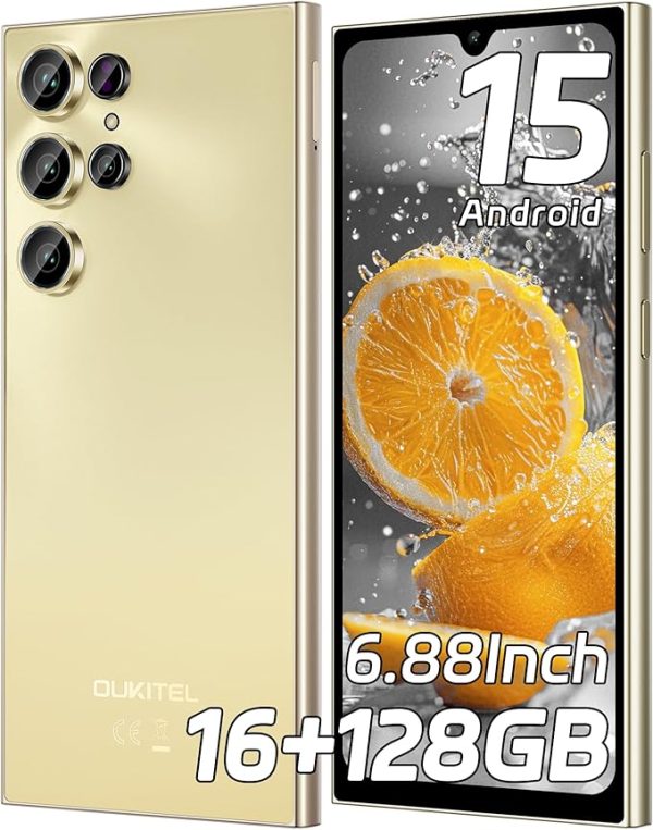 OUKITEL C61 Android 15 Smartphone Ohne Vertrag, 16GB+128GB /1TB Handy Ohne Vertrag, 6,88 Zoll 90Hz Bildschirm 5150mAh Handy Günstig, 13MP+5MP, 4G Dual SIM Simlockfreie Handys/Fingerabdruck/OTG/Face ID – Bild 4