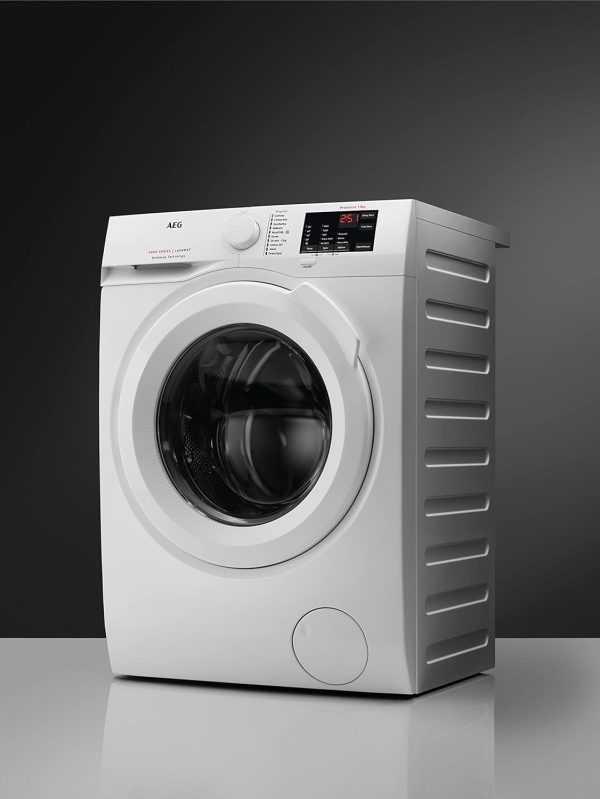 AEG Waschmaschine 8 kg, Serie 6000 ProSense: Mengenautomatik für automatische Anpassung von Waschdauer & Energieverbrauch, Startzeitvorwahl, Nachlegefunktion, Vollwasserschutz, 1400 U/min, L6AMZ48FL [Energieklasse A] – Bild 10