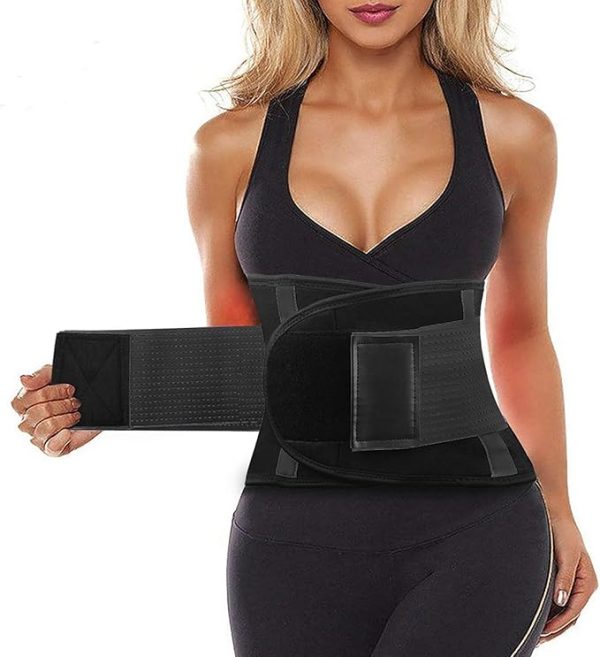 SIHOHAN Bauchweggürtel, Fitness Gürtel Verstellbarer, Taille Trimmer Gürtel Fitnessgürtel, Abnehmen Waisttrainer Taillenformer, Bauchgürtel für Herren und Damen(Schwarz/Rosa/Violett, S-XXL) – Bild 5