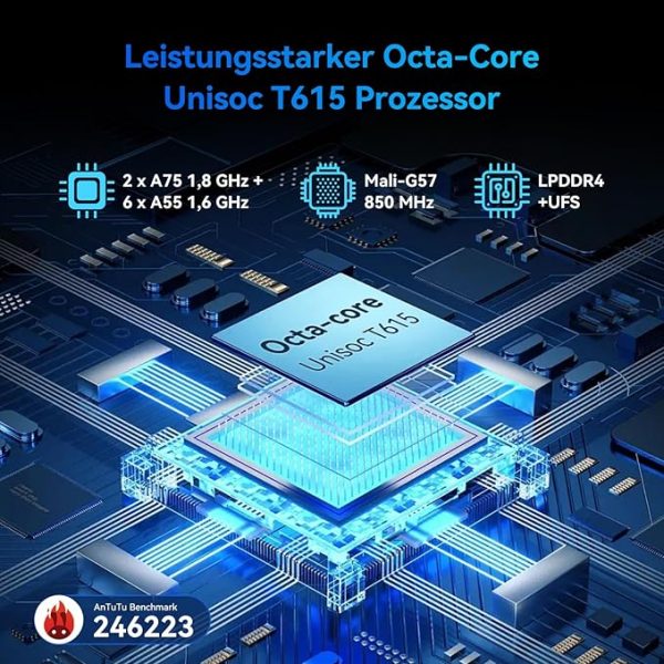 TABWEE T90 Android 15 Tablet mit Tastatur - Gemini AI, 24GB RAM+128GB ROM, Octa Core T615, Gaming Tablet 11 Zoll, 1920x1200 FHD+IPS, 8000mAh Akuu, 13MP+5MP KI Kamera, 5G WiFi, Widevine L1, GPS – Bild 8