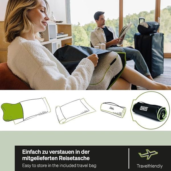 BLACKROLL® Recovery Pillow (50 x 30 cm), Kopfkissen für erholsamen Schlaf, ergonomisches Kissen mit Travel Bag für Reisen, Nackenkissen aus Viscose Memory Schaum, Made in Germany – Bild 7
