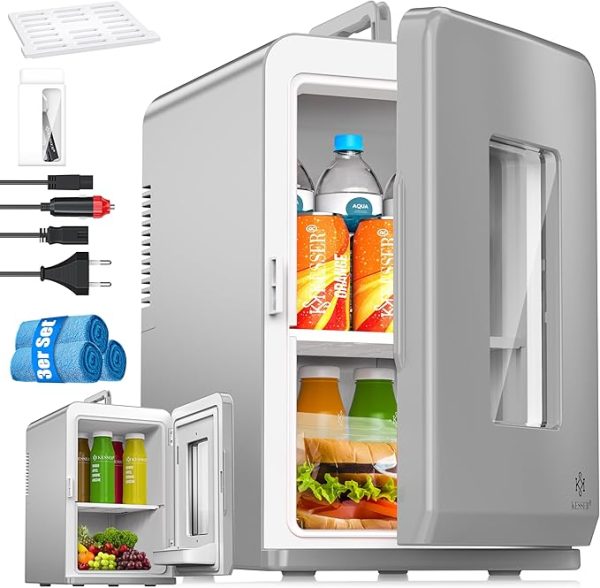 Heizfunktion Tragbarer AC DC 220-240V/12V Steckdose und Zigarettenanzünder Warmhaltebox, Thermobox Auto Büros Zimmer Camping Garten Rot [Energieklasse F] – Bild 5