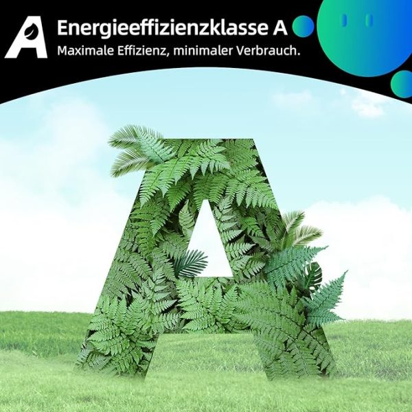 CHiQ Waschmaschine 7kg, InverterMotor, EEK A| 60x46,5x84cm, Große Tür| Eco, Speed Wash, Auto Clean, Kindersicherung|1200 U/Min, Washer Grau, CW07123863AX [Energieklasse A] – Bild 10