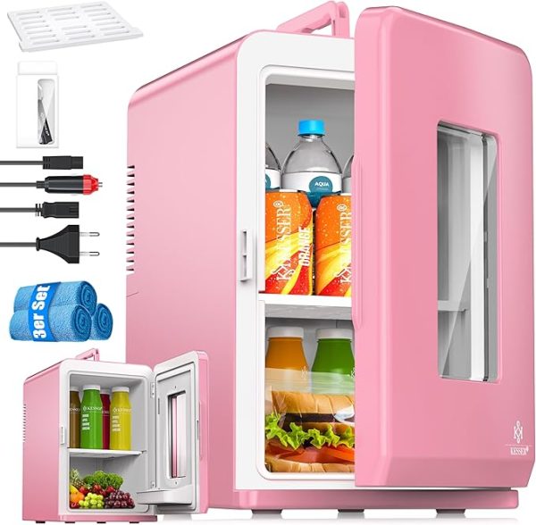 Heizfunktion Tragbarer AC DC 220-240V/12V Steckdose und Zigarettenanzünder Warmhaltebox, Thermobox Auto Büros Zimmer Camping Garten Rot [Energieklasse F] – Bild 3