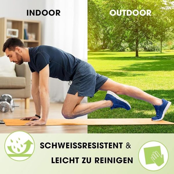 #DoYourFitness Fitnessmatte rutschfest | 183x61cm oder XXL 190x100cm | 0,8-2cm hoch | Gelenkschonende Gymnastikmatte | Yogamatte | Einsteiger und Fortgeschrittene | Indoor/Outdoor geeignet – Bild 15