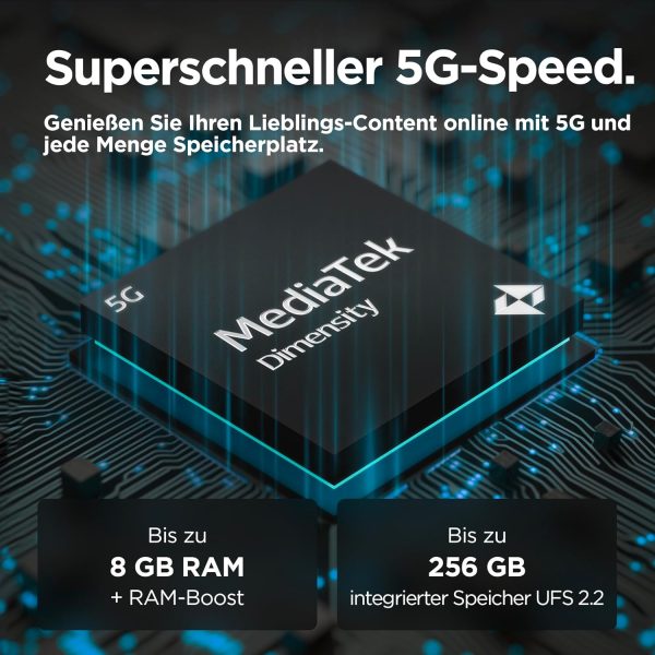 Motorola Moto g75 5G Smartphone (Robustes 6,78"-Display Dank Corning Gorilla Glass 5, 8/256 GB, 50-MP-Kamera, widerstandsfähig, extrem temperaturbeständig) Succulent Green, inkl. Schutzcover – Bild 15