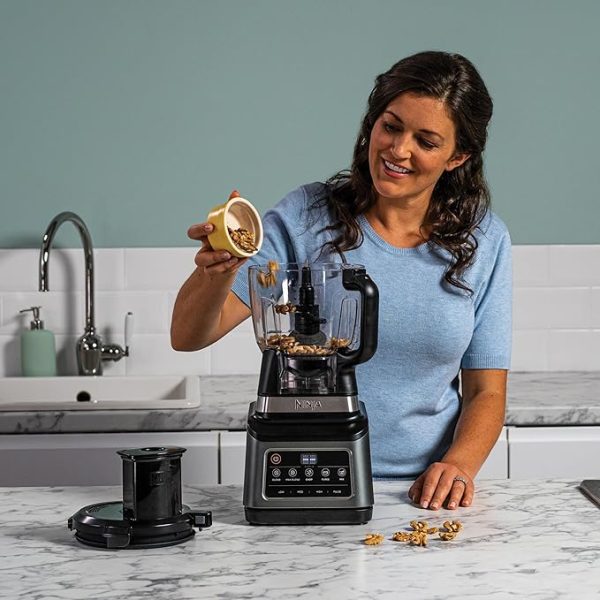 Ninja 3-in-1 Küchenmaschine & Mixer mit 5 Programmen: Mixen, Max Mixen, Hacken, Mischen, Pürieren, 1,8L Schüssel, 2,1L Krug, 700ml Becher, 1200W, spülmaschinenfest, Auto-iQ, Schwarz BN800EU – Bild 3