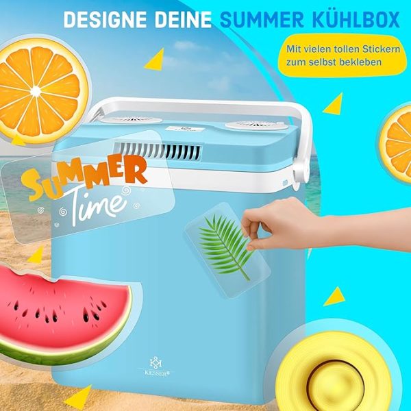 KESSER® Kühlbox Thermobox 32Liter | Thermo-Elektrische Kühlbox | KÜHLT und WÄRMT | 12 & 230V | Thermobox für Auto, Boot & Camping | Mini-Kühlschrank mit ECO & MAX Modus | inkl. Kühlakkus – Bild 7