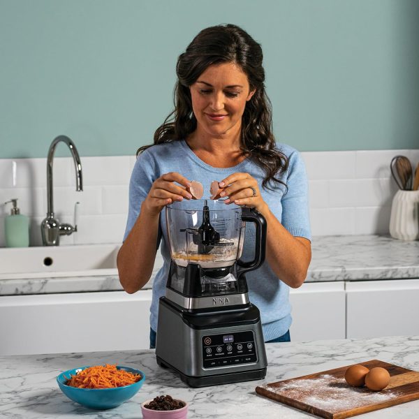 Ninja 3-in-1 Küchenmaschine & Mixer mit 5 Programmen: Mixen, Max Mixen, Hacken, Mischen, Pürieren, 1,8L Schüssel, 2,1L Krug, 700ml Becher, 1200W, spülmaschinenfest, Auto-iQ, Schwarz BN800EU – Bild 6