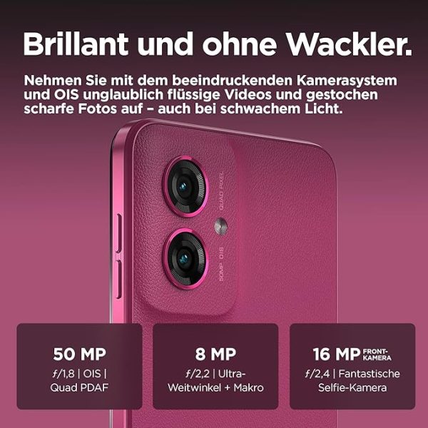 Motorola Moto g75 5G Smartphone (Robustes 6,78"-Display Dank Corning Gorilla Glass 5, 8/256 GB, 50-MP-Kamera, widerstandsfähig, extrem temperaturbeständig) Succulent Green, inkl. Schutzcover – Bild 13