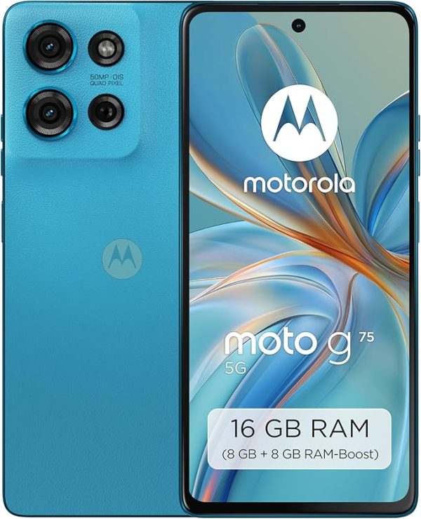 Motorola Moto g75 5G Smartphone (Robustes 6,78"-Display Dank Corning Gorilla Glass 5, 8/256 GB, 50-MP-Kamera, widerstandsfähig, extrem temperaturbeständig) Succulent Green, inkl. Schutzcover – Bild 5