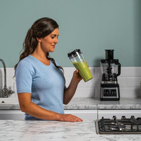Ninja 3-in-1 Küchenmaschine & Mixer mit 5 Programmen: Mixen, Max Mixen, Hacken, Mischen, Pürieren, 1,8L Schüssel, 2,1L Krug, 700ml Becher, 1200W, spülmaschinenfest, Auto-iQ, Schwarz BN800EU – Bild 7